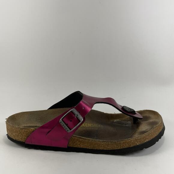 Birkenstock Gizeh Slide Sandals Womens Size 40 US Size 9-9.5 Hot Pink Magenta - Picture 1 of 9